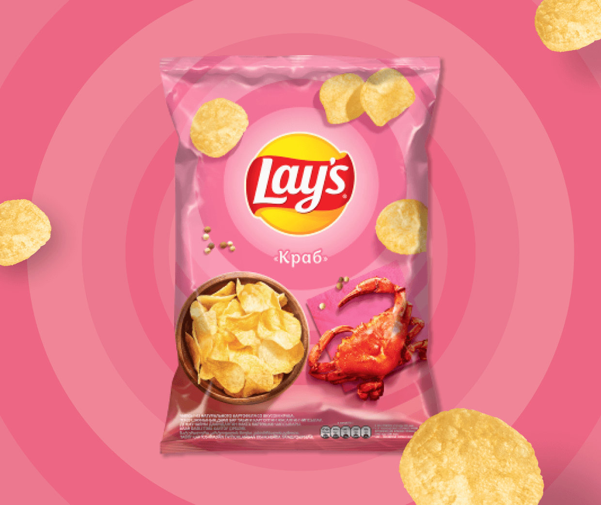 Чипсы lay's краб, 90гр